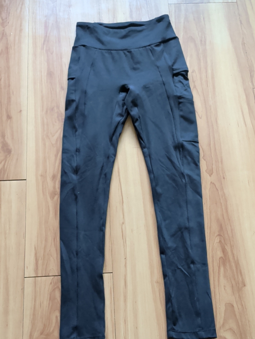Gymshark Black High-Waist Leggings with Side Pockets